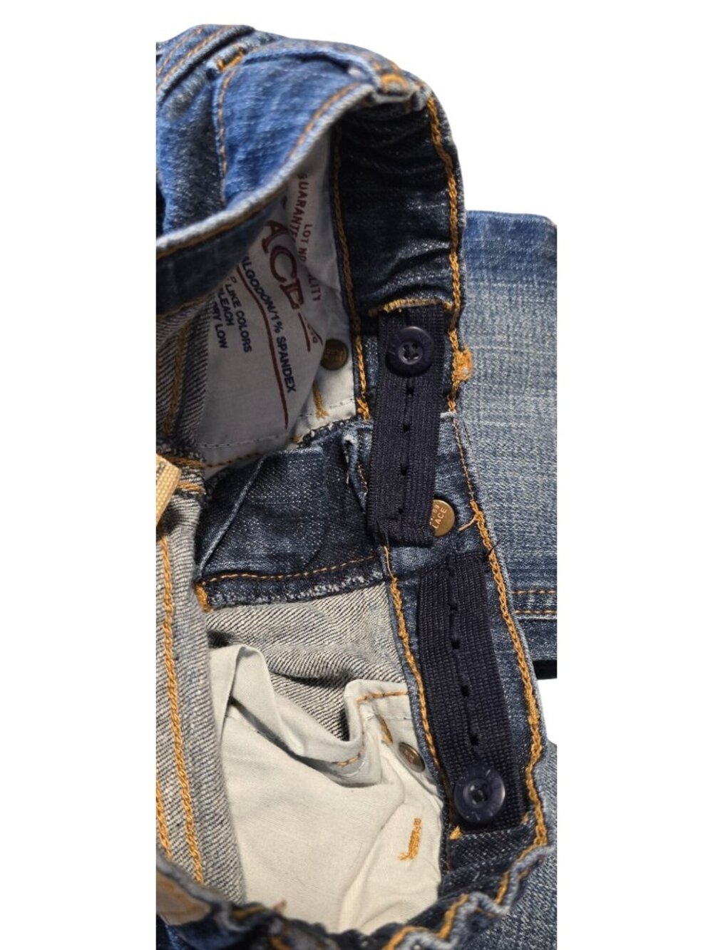 Childrens Place Bootcut Jeans With Ruffle Hem & Butterfly Patch - Picture 3 of 9